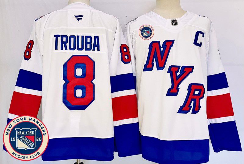 Men New York Rangers 8 Trouba White Fanatics 2025 NHL Jersey style 2